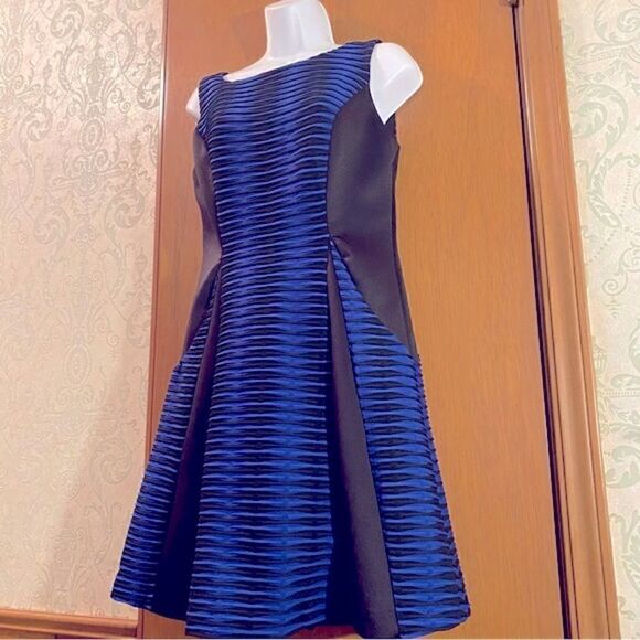 - ✨  Cobalt Blue and Black knit dress. Super comfy and stretchy fabric - Picture 1 of 7